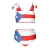 Aflyko Patriot Girls' Swimwear Puerto Rico Flag 2-Piece Bikini Set Summer Swimsuit Vacation Bathing Suit Hawaii Beachwear Water Sport Tankini Set 9-10T view 1