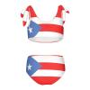 Aflyko Patriot Girls' Swimwear Puerto Rico Flag 2-Piece Bikini Set Summer Swimsuit Vacation Bathing Suit Hawaii Beachwear Water Sport Tankini Set 9-10T view 2