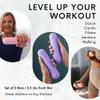 Polyfit Dumbbell Weight Bars for Women - 3.3 LB Each | 6.5 LB Pair - Dumbbell Set for Walking, Yoga, Dance, Barre, Pilates, Cardio, Aerobics - Sky Blue view 2