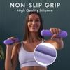 Polyfit Dumbbell Weight Bars for Women - 3.3 LB Each | 6.5 LB Pair - Dumbbell Set for Walking, Yoga, Dance, Barre, Pilates, Cardio, Aerobics - Sky Blue view 3