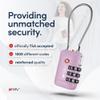 TSA Accepted Luggage Travel Lock, Set-Your-Own Combination Lock for School Gym Locker, Luggage Suitcase Baggage Locks, Filing Cabinets, Toolbox, Case (Purple, 1 Pack) view 2