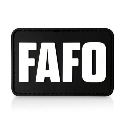 FAFO PVC Patch - Fuck Around and Find Out | Funny Tactical Backpack Patches | Military Patches for Plate Carrier, Vest, Dog Harness | Hook and Loop Patch, Molle Bag Accessories (Abbreviated)
