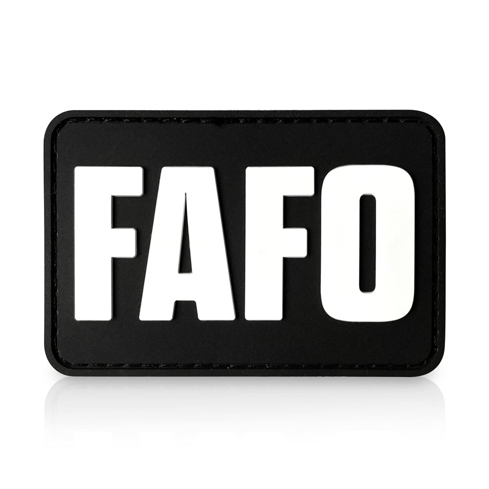 FAFO PVC Patch - Fuck Around and Find Out | Funny Tactical Backpack Patches | Military Patches for Plate Carrier, Vest, Dog Harness | Hook and Loop Patch, Molle Bag Accessories (Abbreviated)