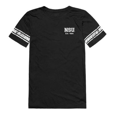 Northwestern State Demons Womens Practice Football Tee T-Shirt - Black, Medium