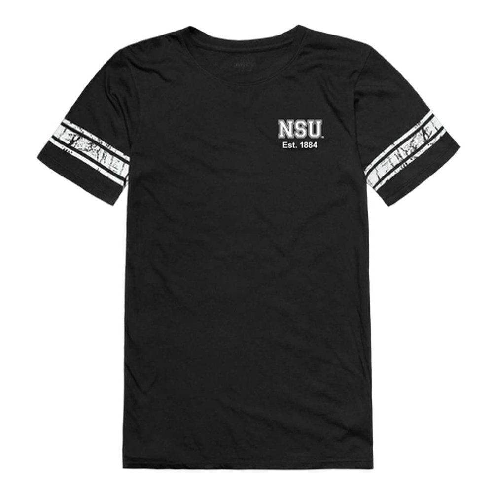 Northwestern State Demons Womens Practice Football Tee T-Shirt - Black, Medium