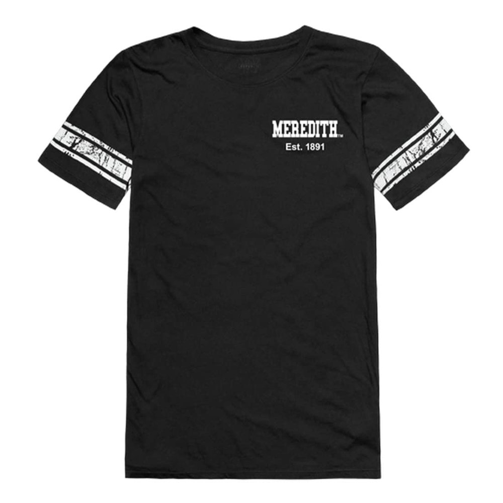 W Republic Meredith College Avenging Angels Womens Practice Football Tee T-Shirt - Black, Large