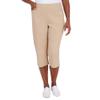 Alfred Dunner Women's Allure Stretch Clamdigger Pant Size 8 Sand view 1