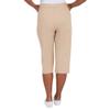 Alfred Dunner Women's Allure Stretch Clamdigger Pant Size 8 Sand view 2
