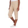 Alfred Dunner Women's Allure Stretch Clamdigger Pant Size 8 Sand view 3