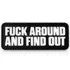 Fuck Around and Find Out PVC Morale Patch - FAFO Tactical Patches | Funny Patches, Military Patches for Backpacks, Vest, Dog Harness | Heavy-Duty Rubber, Hook and Loop (Acronym - White) view 1