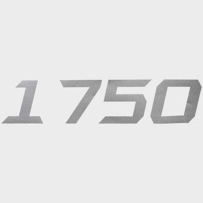 Lund Boat Decal 2339230 | 1750 Metallic Silver Sticker 6 1/2 x 1 1/2 Inch