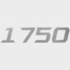 Lund Boat Decal 2339230 | 1750 Metallic Silver Sticker 6 1/2 x 1 1/2 Inch view 1