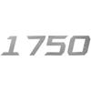 Lund Boat Decal 2339230 | 1750 Metallic Silver Sticker 6 1/2 x 1 1/2 Inch view 2