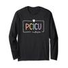 Retro PCICU Nurse ICU Pediatric Cardiac Rainbow Tiny Humans Long Sleeve T-Shirt view 1