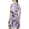 Jessica Howard Womens Clip Chiffon Fit & Flare Sleeveless - Guest of Wedding Casual Night Out Dress, Navy/Lilac, 8 US view 3