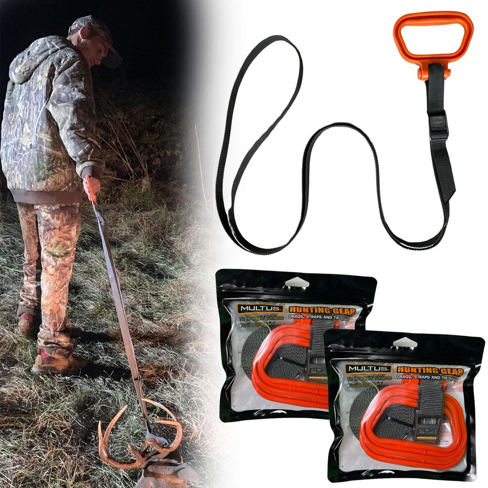 MULTUS Deer Drag Tie Down Hunting Gear - 4 Pack