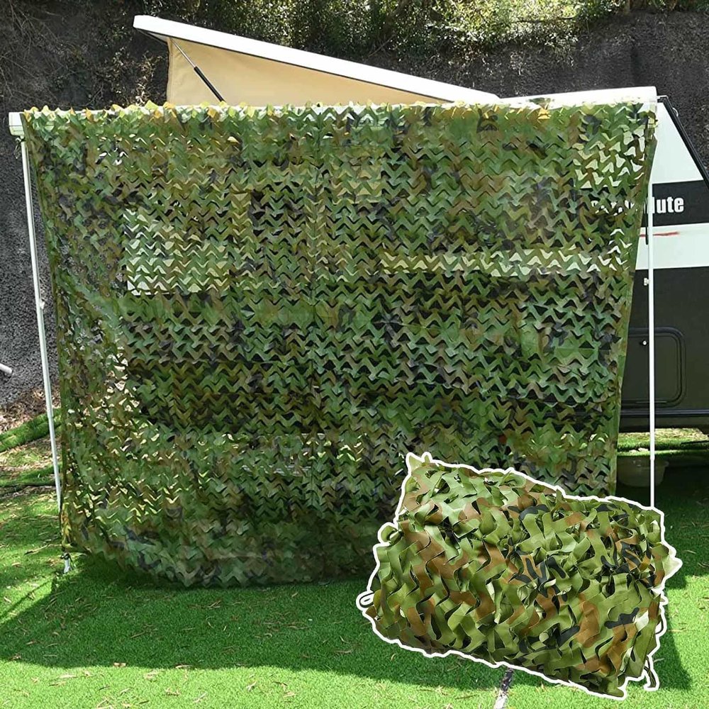KGUDYS Camo net,Woodland Camouflage Netting,Outdoor Sun Protection net,Military Netting,for Hunting and Shooting,Theme Decoration,Garden Shade,66 Sizes,WxH-1.5x1m/4.9x3.3ft