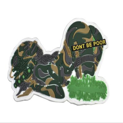 JFFCESTORE Funny Night Vision Beauty Morale Tactical Patch PVC Rubber Morale Patch Hook Backed Emblem (Green)