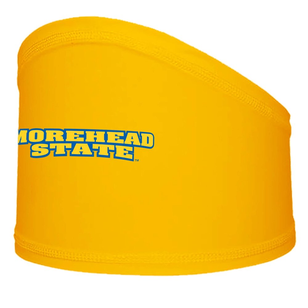 Morehead State University Sports Headband for Men, Football Skull Wrap with College Logo and Design - Stretchy Moisture Wicking 100% Polyester