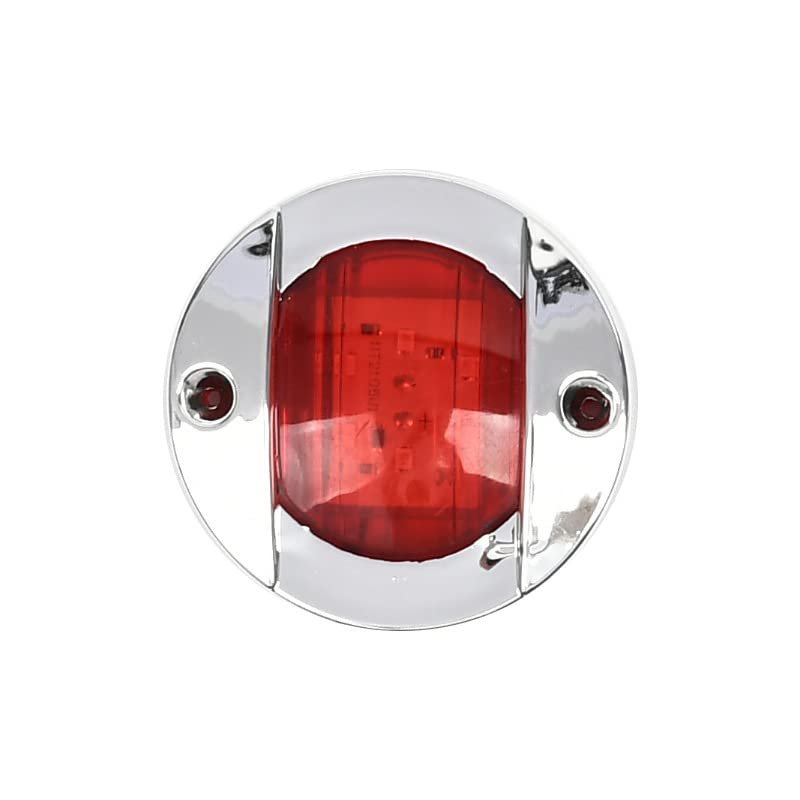 12V LED Stern Light Boat Marine Navigation Light Trailer truck side lights Stainless Steel (Red)