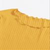 TIORU Women's Dress Lettuce Trim Rib-Knit Bodycon Dress (Color : Mustard Yellow, Size : X-Large) view 4