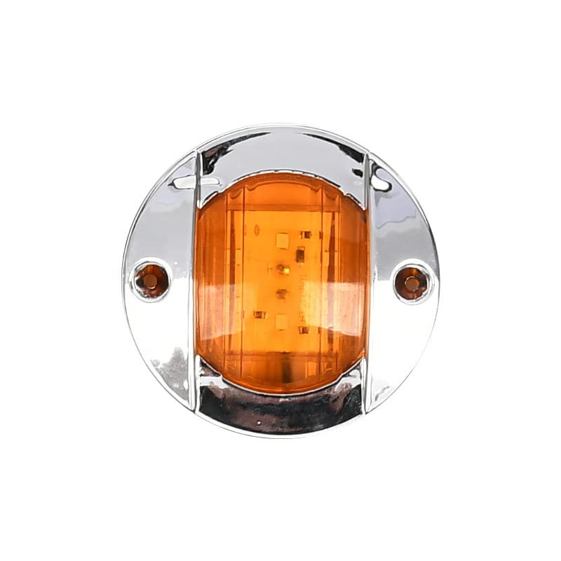 12V LED Stern Light Boat Marine Navigation Light Trailer truck side lights Stainless Steel (Yellow)