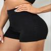 SOFULU Textured Solid Shorts (Color : Black, Size : Medium) view 1