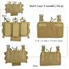 Elastic Triple Mag Pouch Tactical Magazine Pouch with Utility Pouch Hook-and-Loop Zipper Pouch (TAN) view 3