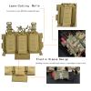 Elastic Triple Mag Pouch Tactical Magazine Pouch with Utility Pouch Hook-and-Loop Zipper Pouch (TAN) view 4