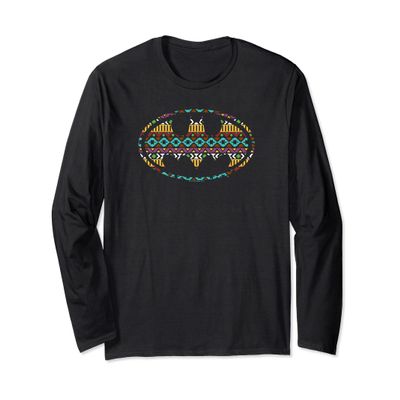 Batman Aztec Bat Logo Long Sleeve T-Shirt