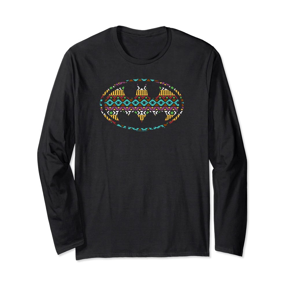 Batman Aztec Bat Logo Long Sleeve T-Shirt