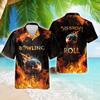 Fire Ball Hawaiian Shirt for Men - Bowling Cruise Shirt, Button Down Shirt Short Sleeve (MP_Bowling_05) Size 2XL view 2