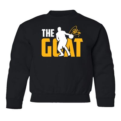 Curry The Goat San Francisco Basketball Fans Youth Crewneck Sweatshirt (Black, Youth X-Large)