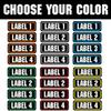 AZ House of Graphics Custom Labels Personalize Tool Boxes, Bins, Jars & More - 8 Pack (4 per Sheet) - 3" x 1.1" Rectangular Vinyl Labels - White - Laminated UV Shield Weatherproof view 2