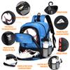 HAMISH Soccer Bag Blue Soccer Backpack Bags for Basketball Volleyball Baseball Football with Ball Compartment and Separate Cleat view 4