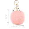 jtkdxqs Pom Pom Keychain Soft Artificial Rabbit Fur Plush Fluffy Ball Key Ring for Women,pink a view 2