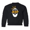 superhotapparel Harden The Beard Philadelphia Basketball Fans Youth Crewneck Sweatshirt (Black, Youth Large) view 1