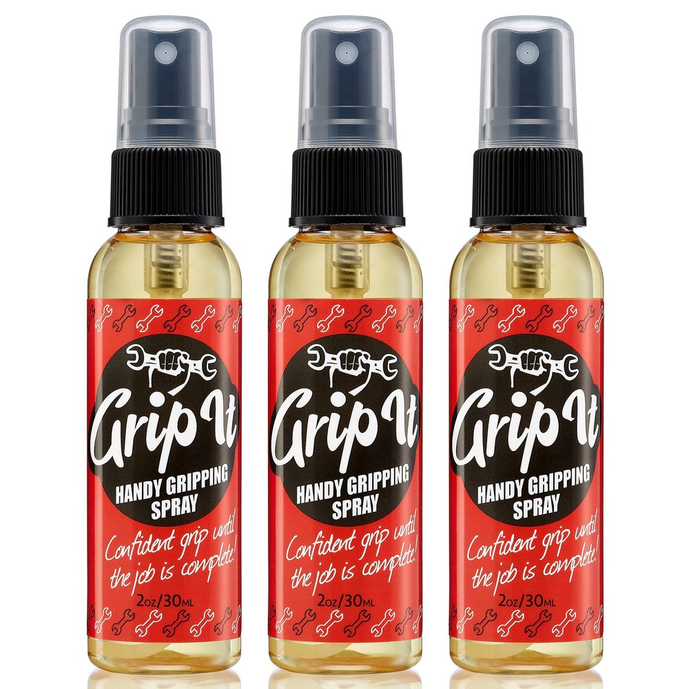 Grip-iT Hand Grip Spray - Improved Pole Grip and Tennis Grip - Liquid Chalk Replacement - Supplement Your Tennis Grip Tape - Better Pole Grip for Pole Dancing - Lifting Chalk Substitute (3 PACK)