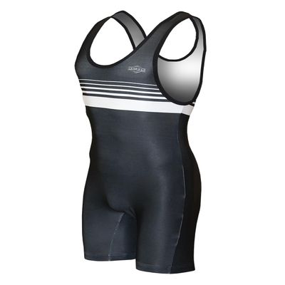 Matman USA The Trojan Men's Wrestling Singlet (Black, X-Large)