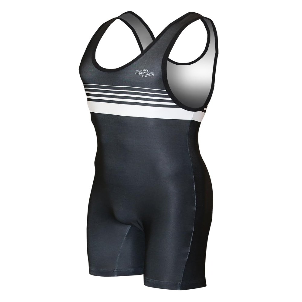 Matman USA The Trojan Men's Wrestling Singlet (Black, X-Large)