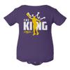 superhotapparel LeBron The King Los Angeles Basketball Fans Baby Bodysuit (Purple, 6M) view 1