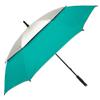 The Vented Golf/Beach 62" Oversize UV Protection Windproof Golf Umbrella for Rain, Extra Large Vented Double Canopy Umbrella with Beach Extension Pole for Men & Women, Metallic Silver/Black view 1