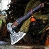 VIKING HOUSE Viking Axe - Beautiful Custom Handmade Bearded Axe, Best Gift for Men, Best Birthday Gift with Sheath (RS-004) view 1