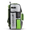 Boombah Superpack Bat Pack -Backpack Version (no wheels) - Holds up to 4 Bats - White/Lime Green - For Baseball or Softball view 3