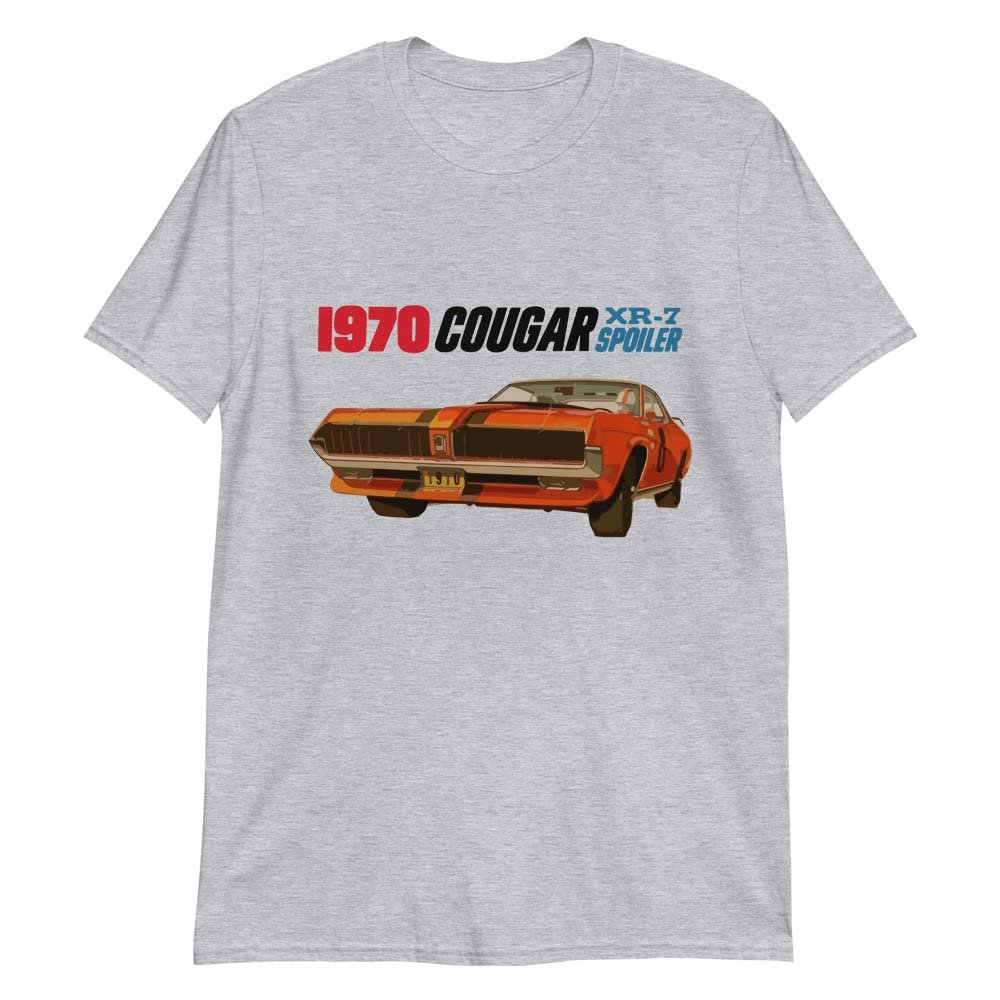 1970 Cougar XR-7 Retro Muscle Car Custom T-Shirt Sport Grey