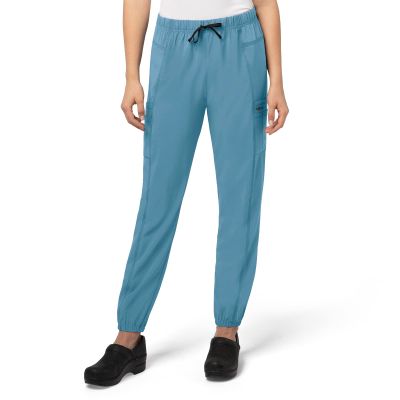 Carhartt Force Cross-Flex Womens Jogger Scrub Pant  Azure Blue, 2X L Petite