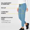 Carhartt Force Cross-Flex Womens Jogger Scrub Pant  Azure Blue, 2X L Petite view 3