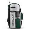 Boombah Superpack Bat Pack -Backpack Version (no wheels) - Holds up to 4 Bats - White/Dark Green - For Baseball or Softball view 3