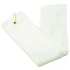 Towel Supercenter Golf Towels 16X24 Tri-Fold Grommet with Hook Colors 100% Cotton 24Pack 36Pack 60Pack (White, 24) view 1