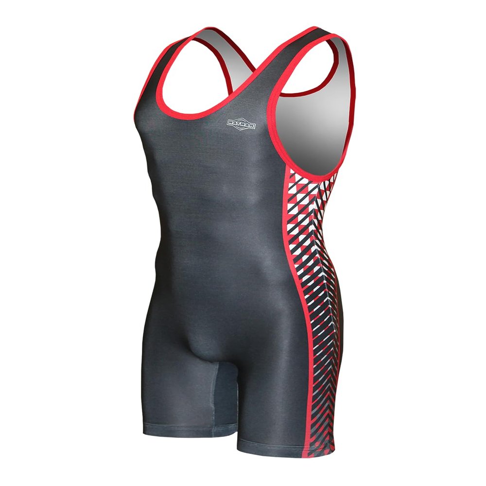 Matman USA The Divergent Men's Wrestling Singlet (Black, Large)